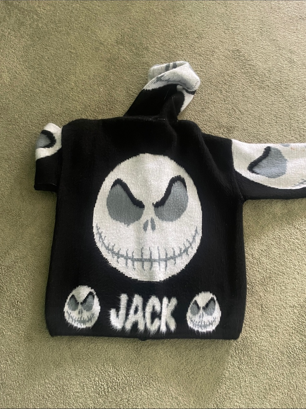Black Jack Skellington alpaca jacket